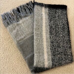H&M Black/Grey Oversized Womens Scarf